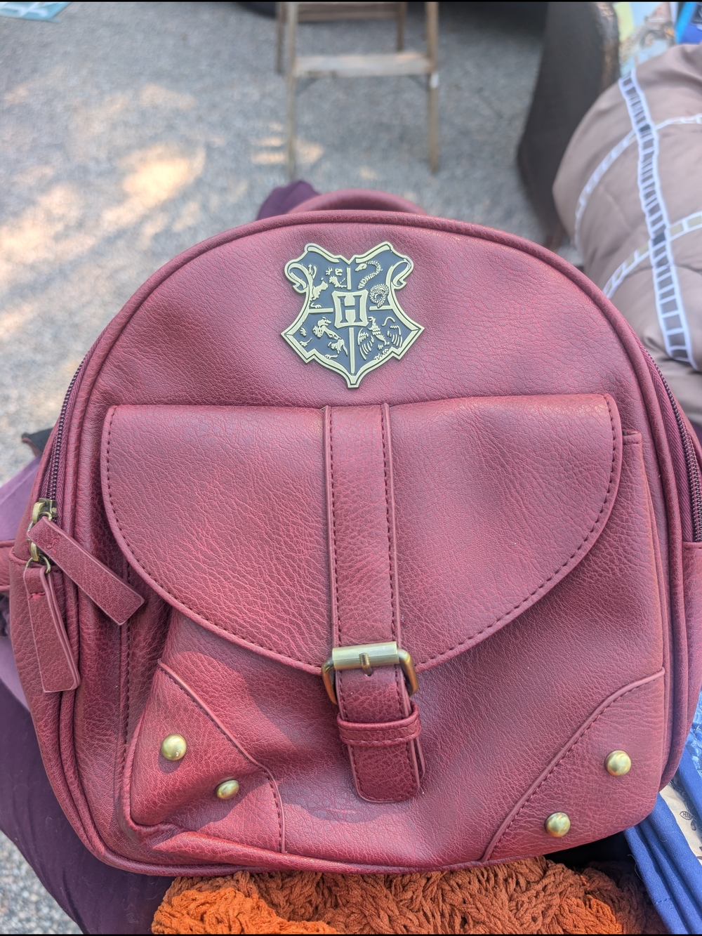 Burgundy Harry Potter Crest Small Backpack